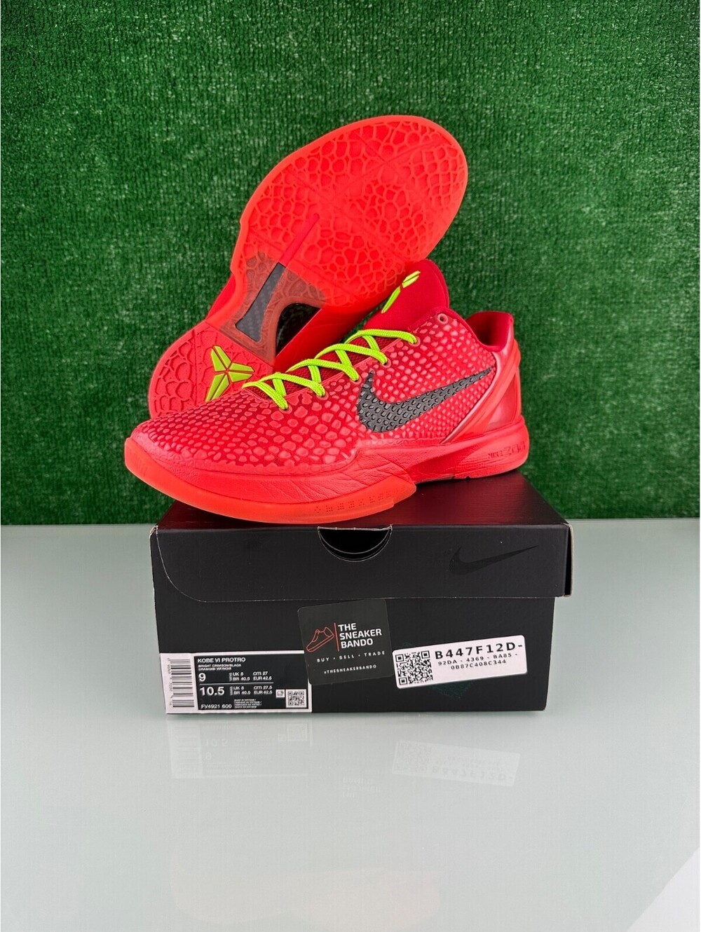 Size 9 - Nike Kobe 6 Protro Low Reverse Grinch